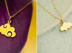 عکس‌ های زیبا از گردنبند طرح ابر؛ انتخاب خاص برای هدیه دخترانه