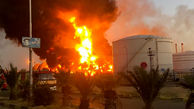 آخرین خبر از آتش سوزی در پالایشگاه نفت تهران + فیلم ها و عکس ها
