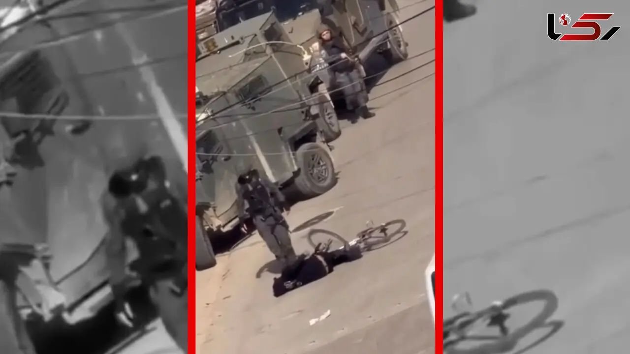 فیلم برخورد خشن سرباز اسرائیلی با نوجوان در قلقیلیه