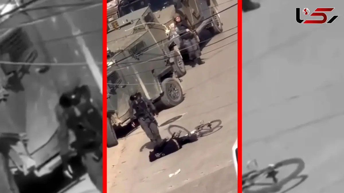 فیلم برخورد خشن سرباز اسرائیلی با نوجوان در قلقیلیه