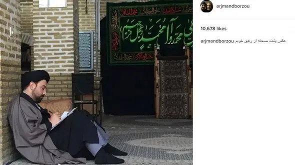 عکس جدید برزو ارجمند در لباس روحانی 