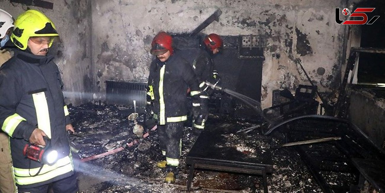 آتش سوزی هولناک در مجتمع مسکونی ارومیه با 2 مصدوم