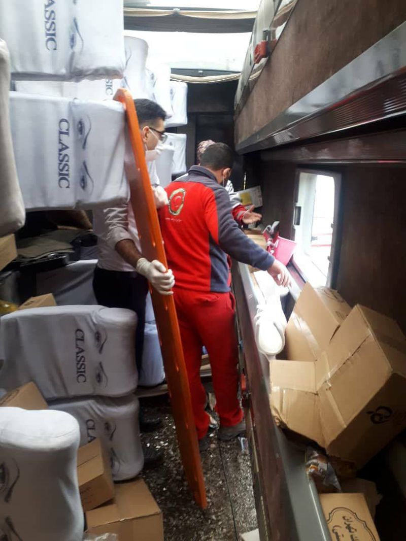 واژگونی اتوبوس در جاده کرمانشاه به بیستون با ۸ مصدوم