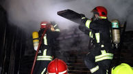 عملیات نفسگیر آتش نشانان در آتش سوزی یک مغازه در فریمان