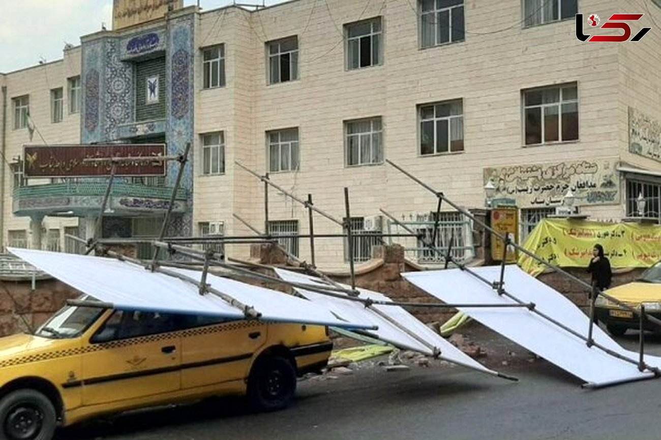 باز هم حادثه در دانشگاه آزاد / طوفان شدید در بناب  + عکس