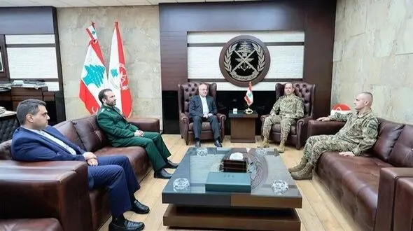 دیدار سفیر ایران با وزیر دفاع و فرمانده ارتش لبنان