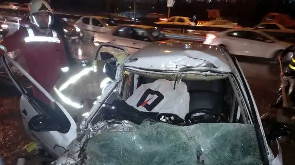  4 عکس از مرگ دختر 20 ساله در وسط بزرگراه بابایی تهران + فیلم 