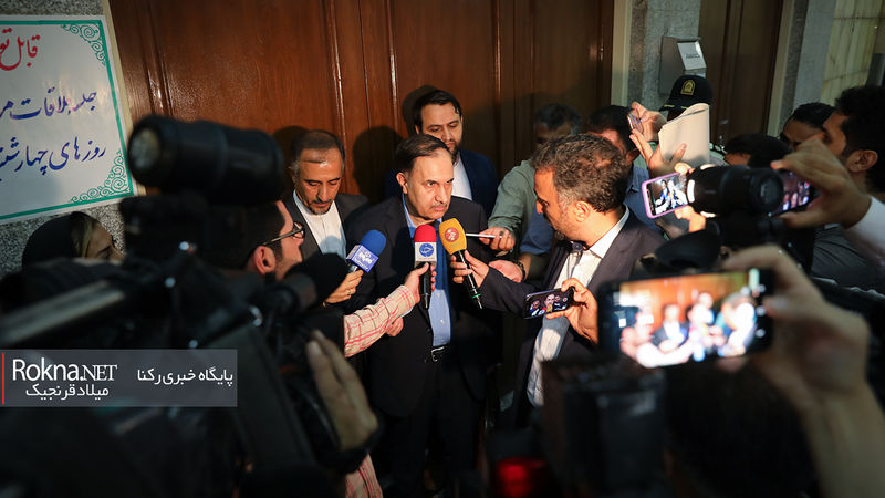 حمید گودرزی وکیل محمدعلی نجفی شهردار اسبق تهران در گفتگو با خبرنگاران