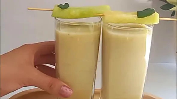 شیک طالبی مناسب ترین نوشیدنی تو فصل بهار + فیلم