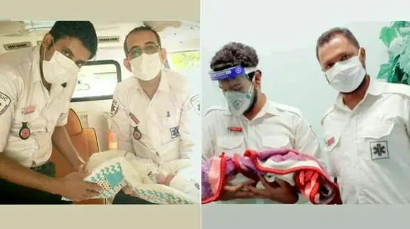 تولد دو نوزاد پسر در آمبولانس اورژانس ۱۱۵ هرمزگان