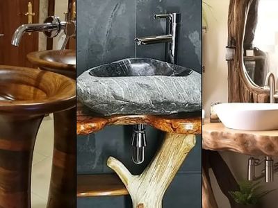 روشویی چوبی مدرن / راهی برای خاص و متفاوت کردن سرویس بهداشتی شما