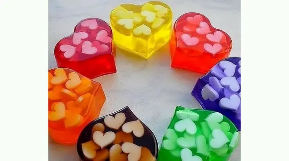 دسر ژله قلبی 