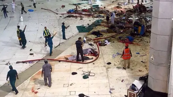 تبرئه عاملان فاجعه سقوط جرثقیل در مکه مکرمه از سوی عربستان سعودی