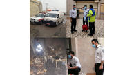 امدادگران اورژانس آبادان فرشته نجات یک خانواده شدند / همه در محاصره آتش  + عکس