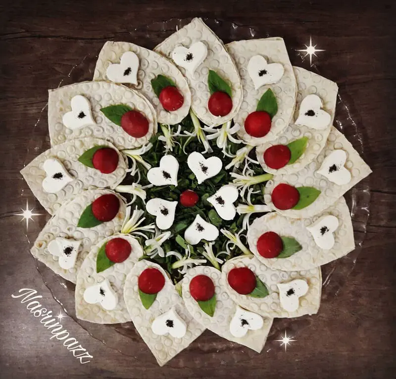 آموزش تزیین سبزی خوردن مجلسی