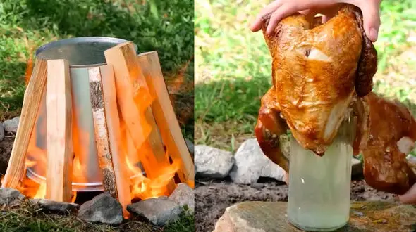 مرغ بریان به روش متفاوت + فیلم