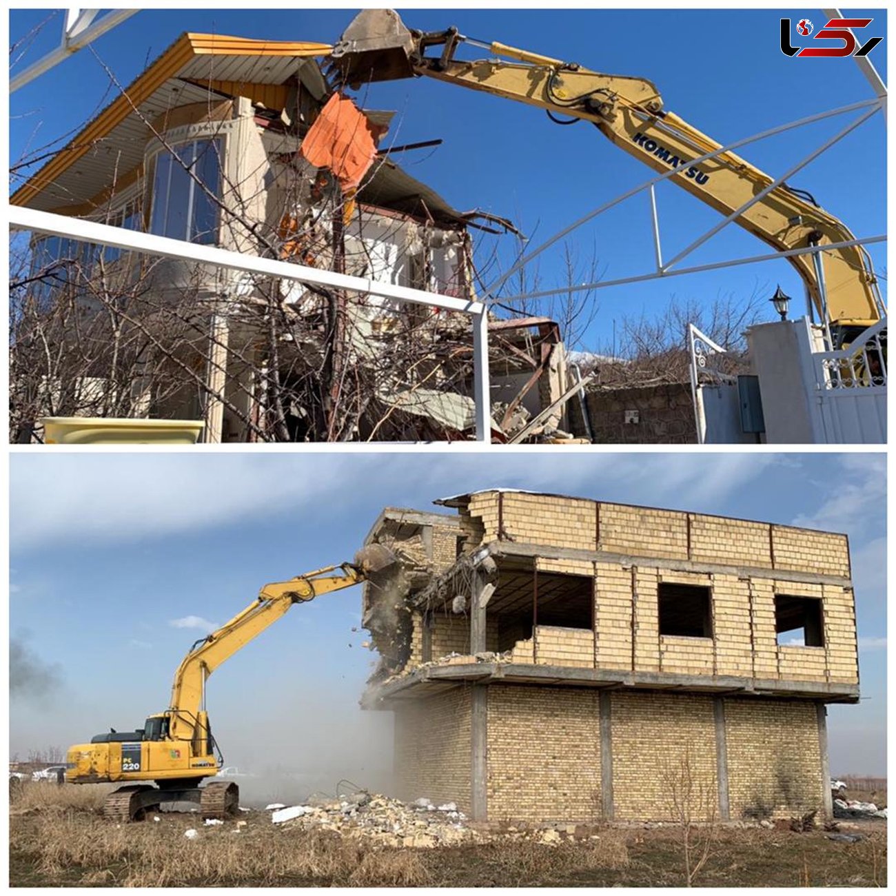 ۱۵ مورد ساخت و ساز غیر مجاز در قزوین تخریب شد
