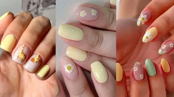 ترند تابستان: 20 رنگ و طراحی ناخن زرد کره‌ ای که عاشقشان می‌ شوید