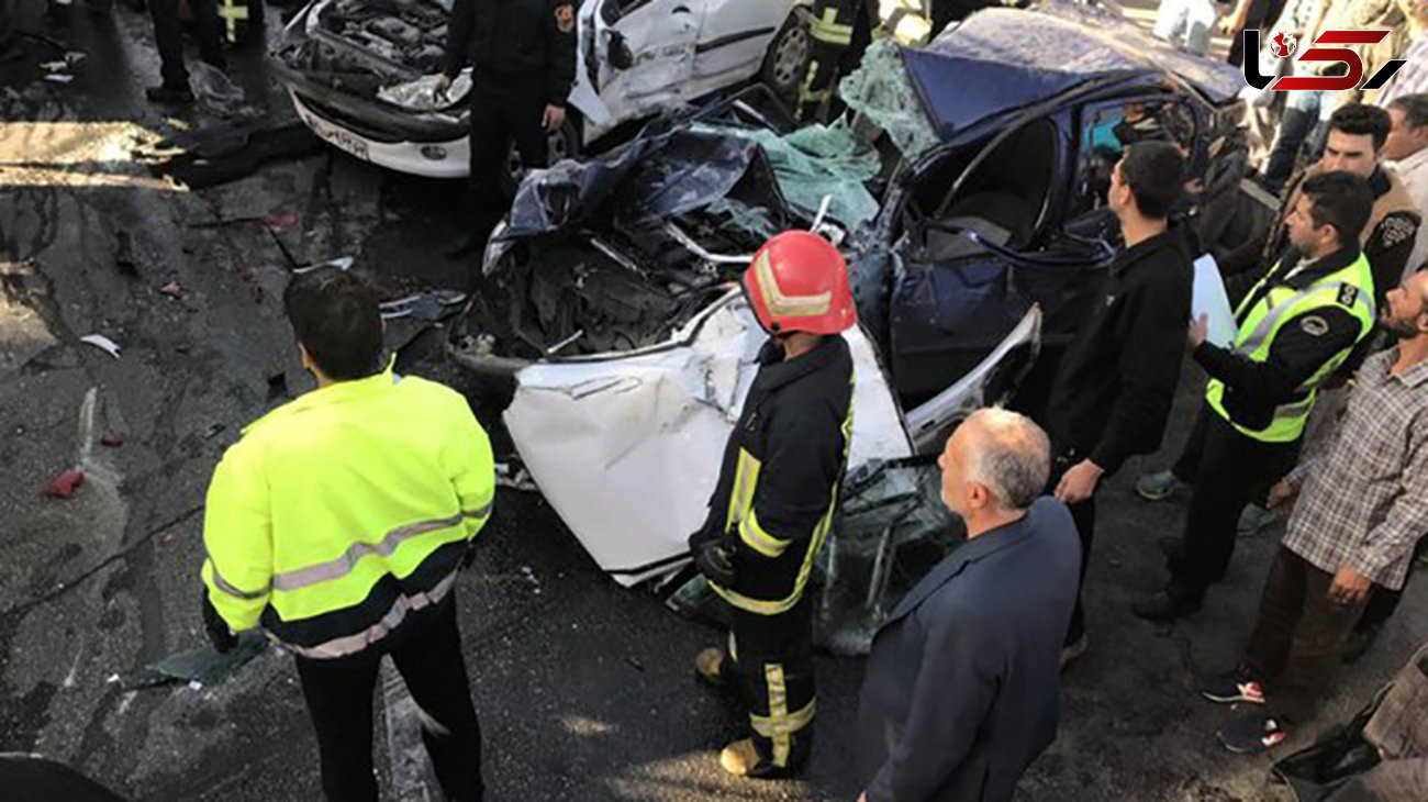 3 کشته و 10 مصدوم در تصادف 3 خودروی سواری
