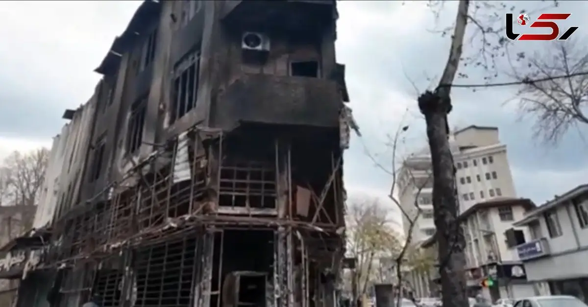 فیلم ویرانی ها و خاکستر شدن شهر مرودشت در ناآرامی های اخیر