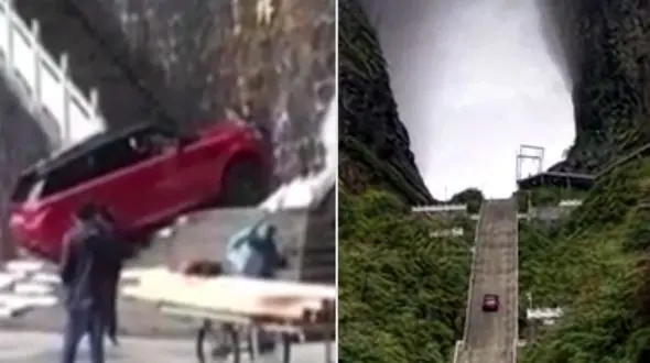 صعود یک خوردو به انتهای جاده بهشت  + فیلم و تصاویر