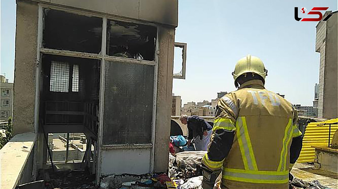 آتش سوزی در انباری خانه مسکونی در تهران + عکس ها 