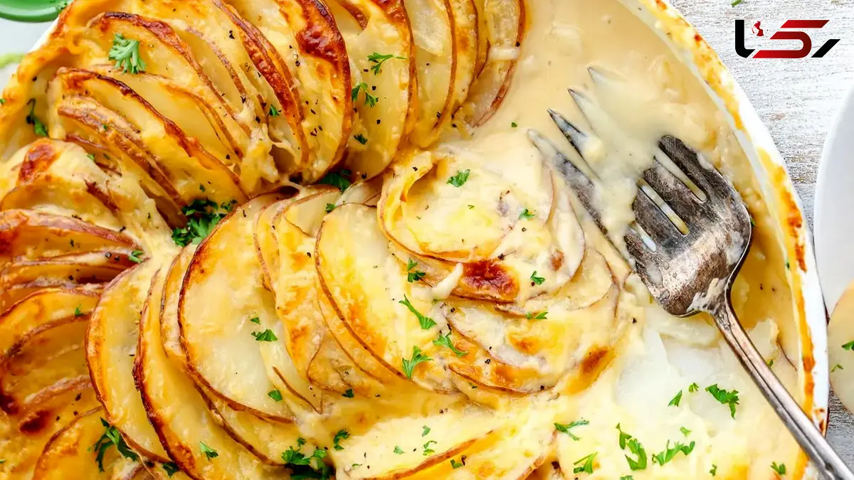 سیب‌زمینی خامه‌ای / لطافت در هر لقمه + فیلم