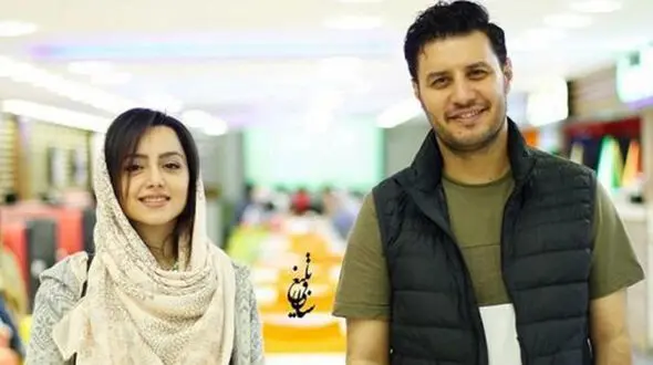 عکس داغون نازنین بیاتی در کنار جواد عزتی 