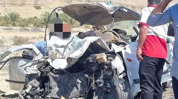 5 کشته و زخمی در تصادف هولناک سمند با کامیون در جاده تنگستان