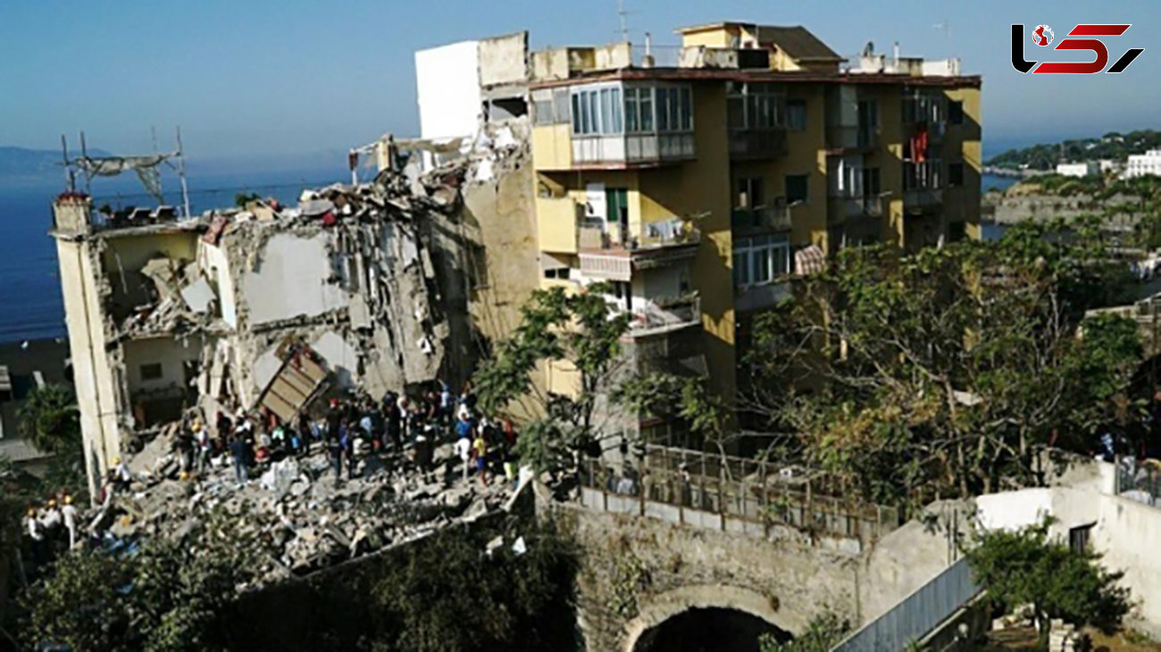 فروریختن بخشی از یک ساختمان در ایتالیا ۳ قربانی گرفت+ عکس