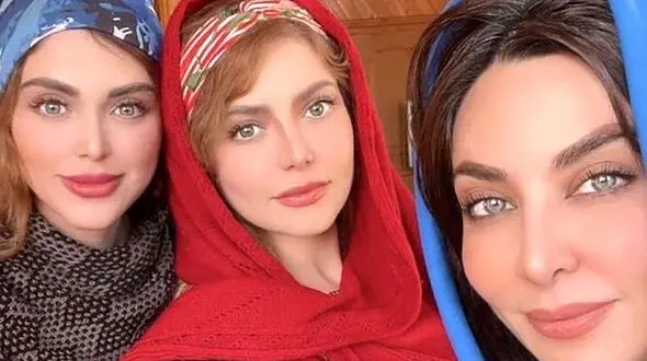 فیلم / نگاهی به چیدمان مبلمان شیک و دکوراسیون اصیل ایرانی فقیهه سلطانی و 2 خواهر زیبایش / از فرش هخامنشی قرمز رنگ تا ....