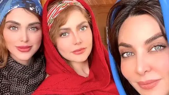 فیلم / نگاهی به چیدمان مبلمان شیک و دکوراسیون اصیل ایرانی فقیهه سلطانی و 2 خواهر زیبایش / از فرش هخامنشی قرمز رنگ تا ....