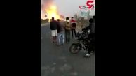 آتش سوزی وحشتناک درپی تصادف کامیون با اتوبوس مدرسه+فیلم
