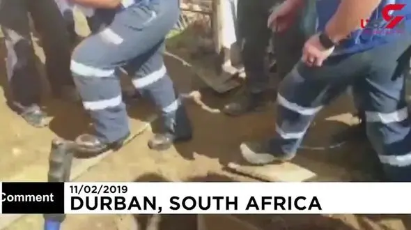 نجات نوزاد رها شده در آب‌ راه / اشک همه در آمد + فیلم