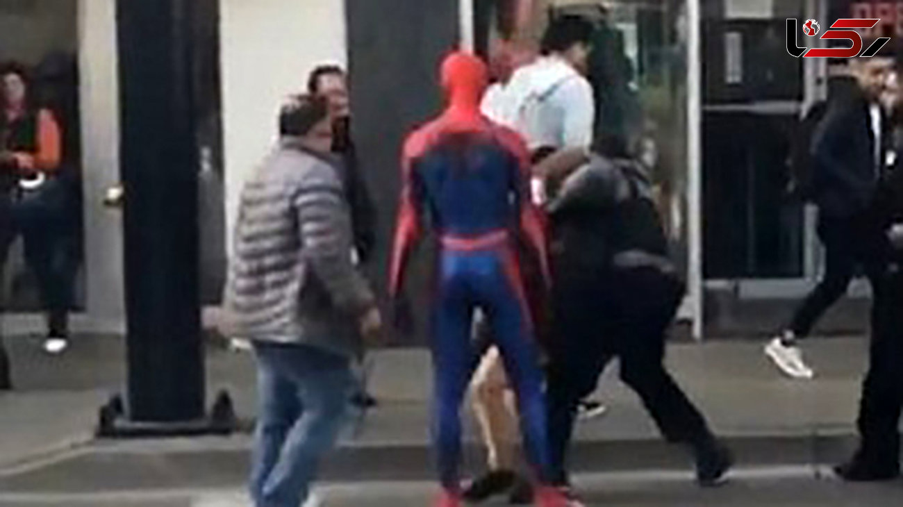 مرد عنکبوتی دزد مغازه را دستگیر کرد! +تصاویر 