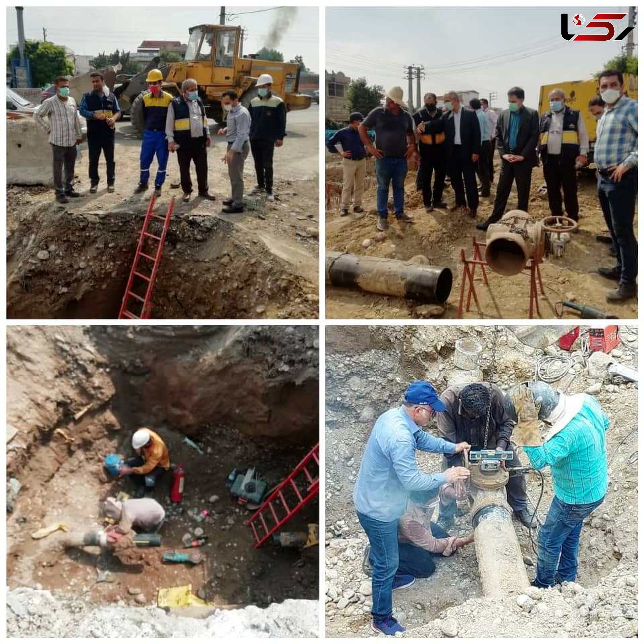 اجرای عملیات جابجائی لوله گاز در مسیر زیرگذر سه راهی شهید مهدوی قائم شهر