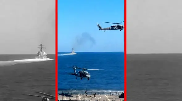 فیلم لحظه ورود نیروهای ویژه آمریکا به نفتکش مارینارا