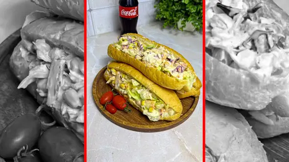 فیلم طرز تهیه ساندویچ سالاد مرغ خوشمزه