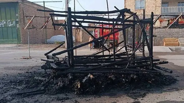 جزئیات آتش زدن نخل 300 ساله کوشک اردستان اصفهان / انگیزه مرد آتش افروز چه بود؟ + عکس و فیلم