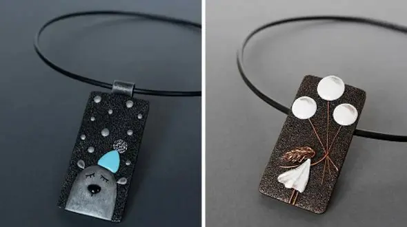 15 مدل گردنبند سفالی پلیمری برای افزودن هنر به استایل شما