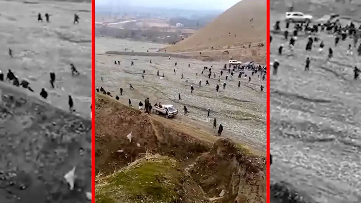 فیلم تنش شدید میان مردم محلی و طالبان در تخار