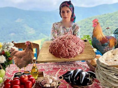 کوفته سنتی و نان تافتون؛ لذت آشپزی روستایی در ایران + فیلم
