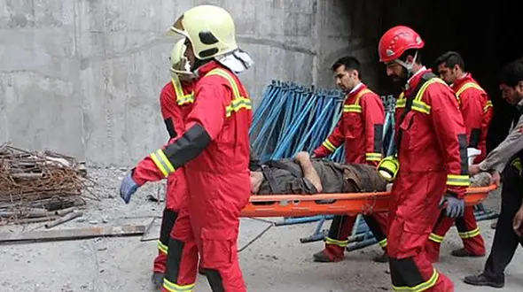 سقوط مرگبار مرد ساوجی از داربست