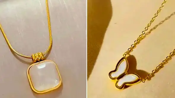 گردنبندهای پلاک سنگی سفید؛ 15 مدل بی‌ نظیر برای طرفداران استایل مینیمال