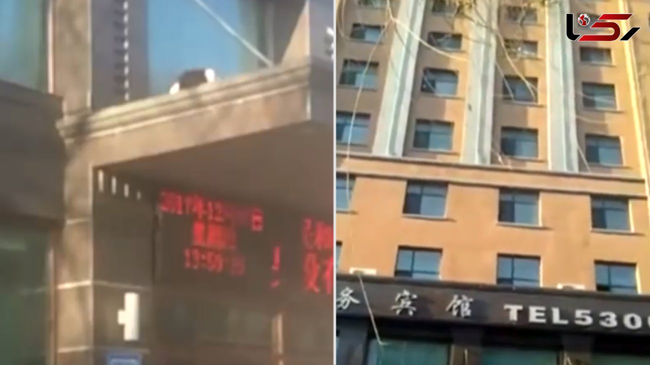 زنده ماندن زن جوان پس از 2 بار سقوط از هتل 9 طبقه! +فیلم