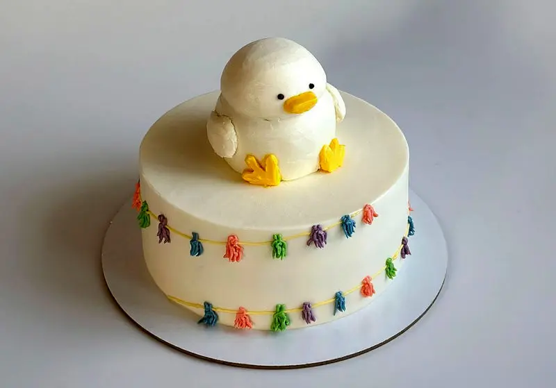 کیک تولد صورتی