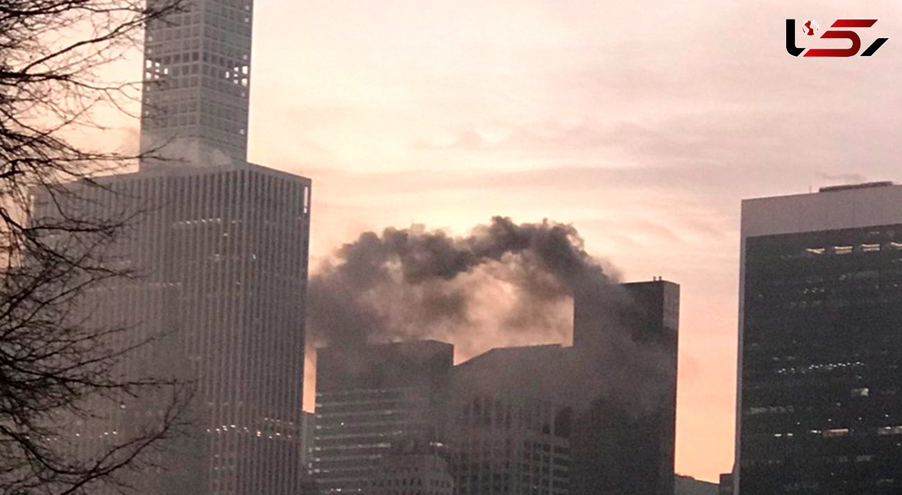 فوری / برج 58 طبقه ترامپ آتش گرفت +فیلم و عکس