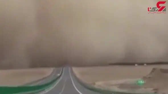لحظه وحشتناک وقوع طوفان شن در چین+فیلم