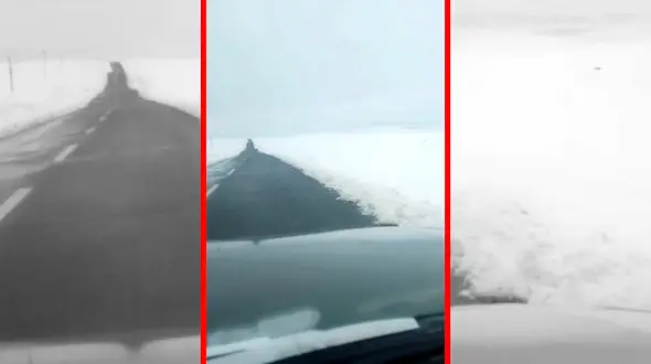 فیلم جاده سلاجاده بوکان به شاهین دژ پوشیده از برف