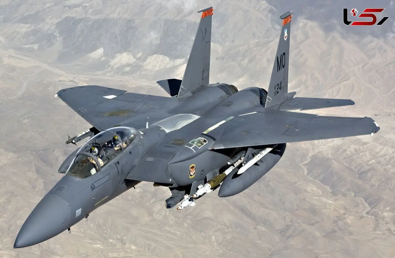 جنگنده تهاجمی چندمنظوره و دوسرنشین «F-15E استرایک ایگل» آمریکای هدف قرار گرفت